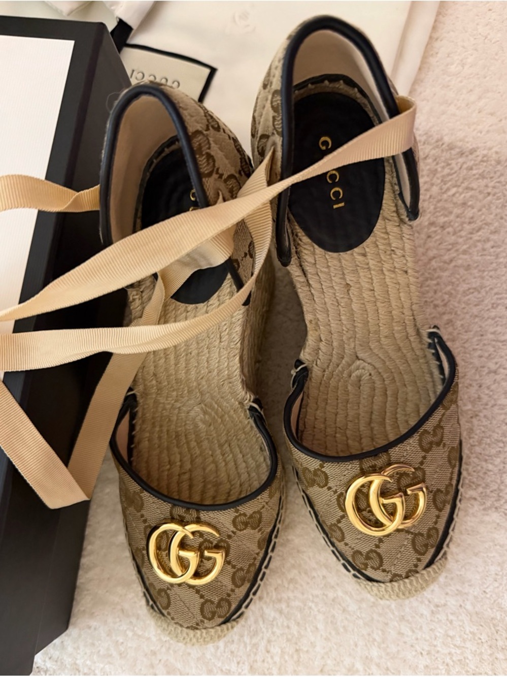 Gucci 85mm Pilar Espadrille Wedge - Picture 8 of 12